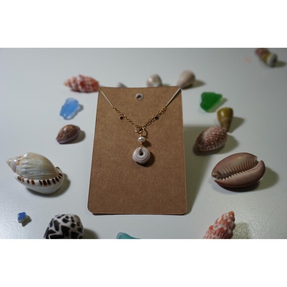 Tiny Puka Shell Necklace, 14k Gold Filled Chain, Surfer Jewelry - Picture 5 of 8